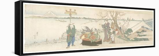 Daikagura Performers, 1801-1805-Katsushika Hokusai-Framed Stretched Canvas