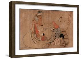 Daikoku to Yujo-Okumura Masanobu-Framed Giclee Print