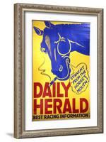 Daily Herald Best Racing Information, Advert, Straight from the Horse's Mouth-null-Framed Art Print