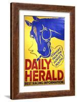 Daily Herald Best Racing Information, Advert, Straight from the Horse's Mouth-null-Framed Art Print