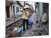 Daily Life by the Railway Tracks in Central Hanoi, Vietnam, Indochina, Southeast Asia-Andrew Mcconnell-Mounted Photographic Print