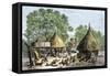 Daily Life in an African Village in the Congo Basin-null-Framed Stretched Canvas