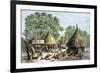 Daily Life in an African Village in the Congo Basin-null-Framed Giclee Print