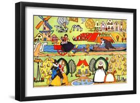 Daily Life In Holland-Maud & Miska Petersham-Framed Art Print