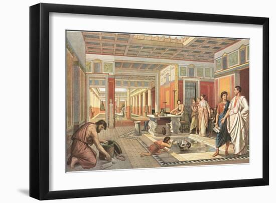 Daily Life in Pompeii-null-Framed Art Print