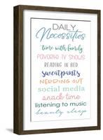 Daily Necessities on White-Anna Quach-Framed Art Print