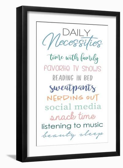 Daily Necessities on White-Anna Quach-Framed Art Print