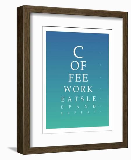 Daily Routine Eye Chart-null-Framed Art Print