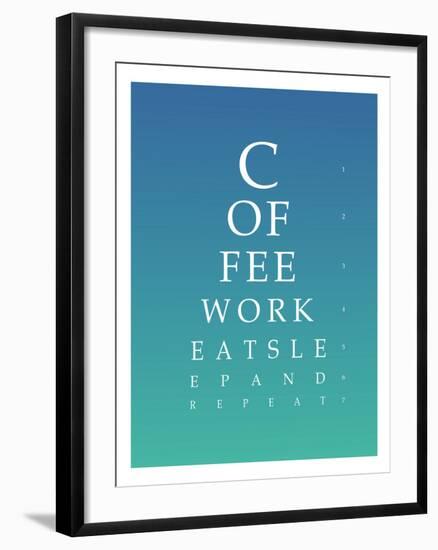 Daily Routine Eye Chart-null-Framed Art Print