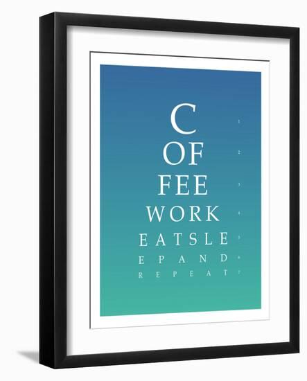 Daily Routine Eye Chart-null-Framed Art Print