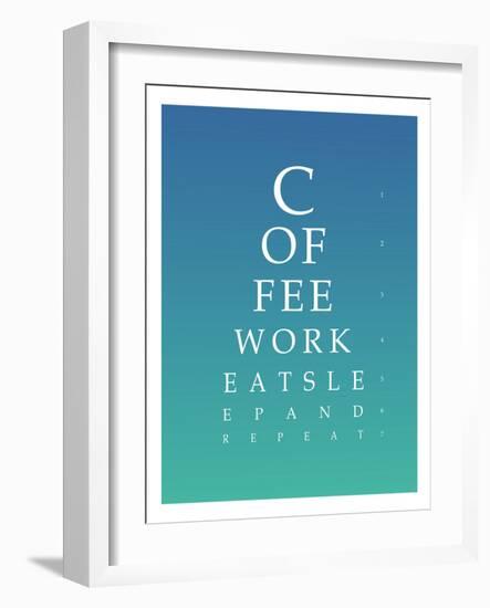 Daily Routine Eye Chart-null-Framed Art Print