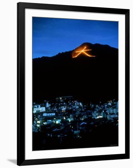 Daimonji-Yaki-null-Framed Premium Photographic Print