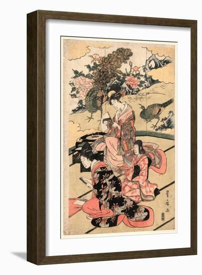 Daimyo No Okuzashiki-Utagawa Toyohiro-Framed Giclee Print