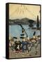 Daimyo Parade in Front of Mount Fuji, 1858-Valentin de Boulogne-Framed Stretched Canvas