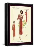 Dainty Fashions in Red-null-Framed Stretched Canvas