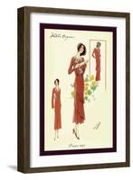 Dainty Fashions in Red-null-Framed Art Print