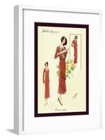 Dainty Fashions in Red-null-Framed Art Print