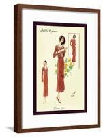 Dainty Fashions in Red-null-Framed Art Print