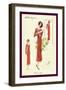 Dainty Fashions in Red-null-Framed Art Print