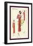 Dainty Fashions in Red-null-Framed Art Print