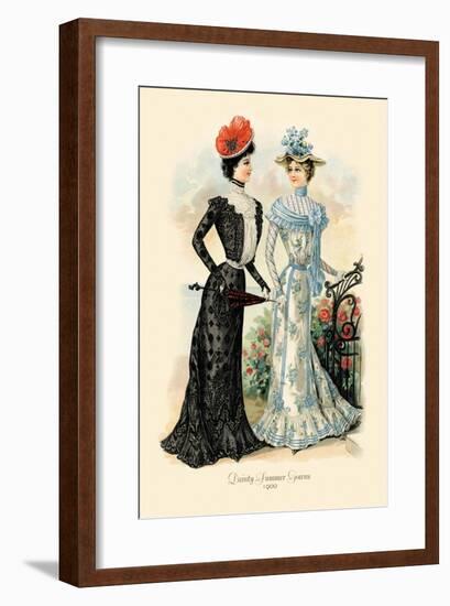 Dainty Summer Gowns-null-Framed Art Print