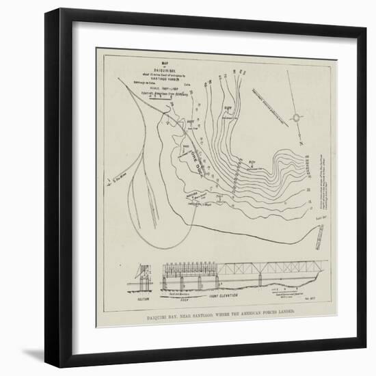 Daiquiri Bay, Near Santiago, Where the American Forces Landed-null-Framed Giclee Print