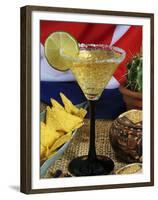 Daiquiri Cocktail and Cuban Flag, Caribbean-Nico Tondini-Framed Premium Photographic Print