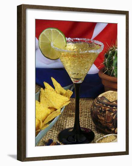 Daiquiri Cocktail and Cuban Flag, Caribbean-Nico Tondini-Framed Premium Photographic Print