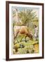 Dairy Cow with Two Girls-null-Framed Art Print