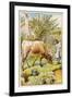 Dairy Cow with Two Girls-null-Framed Art Print