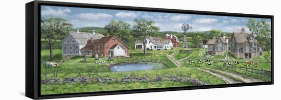 Dairy Farm Road-Bob Fair-Framed Stretched Canvas