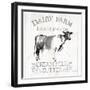 Dairy Farm Wood Black Cow Sq-Avery Tillmon-Framed Art Print