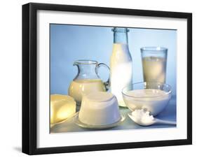 Dairy Products, Butter and a Spoonful of Cottage Cheese-Ulrike Koeb-Framed Photographic Print