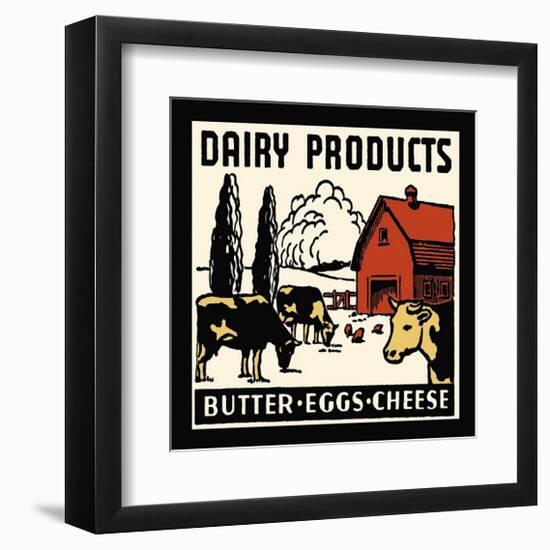 Dairy Products-Butter, Eggs, Cheese-null-Framed Giclee Print