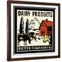 Dairy Products-Butter, Eggs, Cheese-Retro Series-Framed Art Print