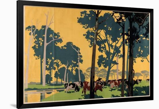 Dairying in Australia, from the Series 'Empire Buying Makes Busy Factories'-Frank Newbould-Framed Giclee Print