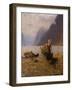 Dairymaid and Bunch of Leaves-Hans Andreas Dahl-Framed Giclee Print