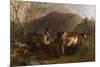 Dairymaids with cows, 1861-Michael Peter Ancher-Mounted Giclee Print