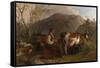 Dairymaids with cows, 1861-Michael Peter Ancher-Framed Stretched Canvas