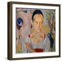 Dairywoman (From the Cycle Les Visages De Russi), 1917-Boris Dmitryevich Grigoriev-Framed Giclee Print