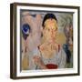 Dairywoman (From the Cycle Les Visages De Russi), 1917-Boris Dmitryevich Grigoriev-Framed Giclee Print