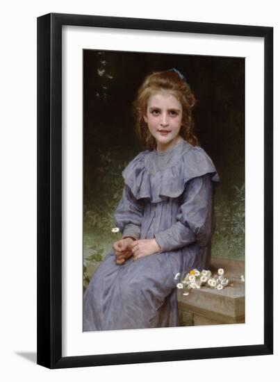 Daises-William Adolphe Bouguereau-Framed Art Print