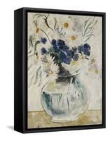 Daisies and Cornflowers in a Glass Bowl-Christopher Wood-Framed Stretched Canvas