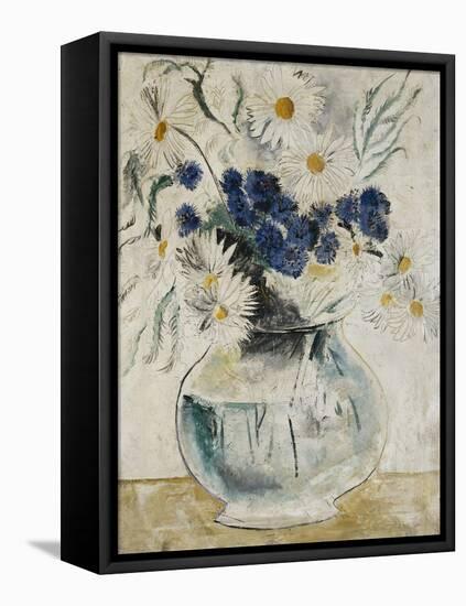 Daisies and Cornflowers in a Glass Bowl-Christopher Wood-Framed Stretched Canvas