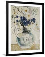 Daisies and Cornflowers in a Glass Bowl-Christopher Wood-Framed Giclee Print