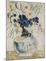 Daisies and Cornflowers in a Glass Bowl-Christopher Wood-Mounted Giclee Print