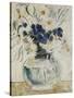 Daisies and Cornflowers in a Glass Bowl-Christopher Wood-Stretched Canvas