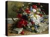 Daisies, Cornflowers and Poppies-Eugene Henri Cauchois-Stretched Canvas