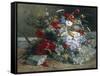 Daisies, Cornflowers Anf Poppies-Eugene Henri Cauchois-Framed Stretched Canvas