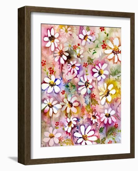 Daisies Galore-Neela Pushparaj-Framed Giclee Print